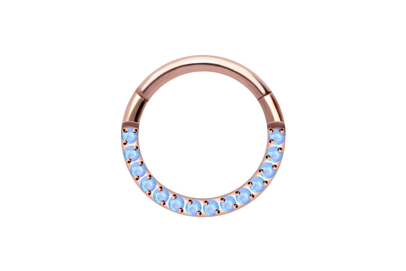 PIERCINGLINE Piercing-Set (Clicker, Titan Segmentring Clicker SYNTHETISCHE OPALE) von PIERCINGLINE