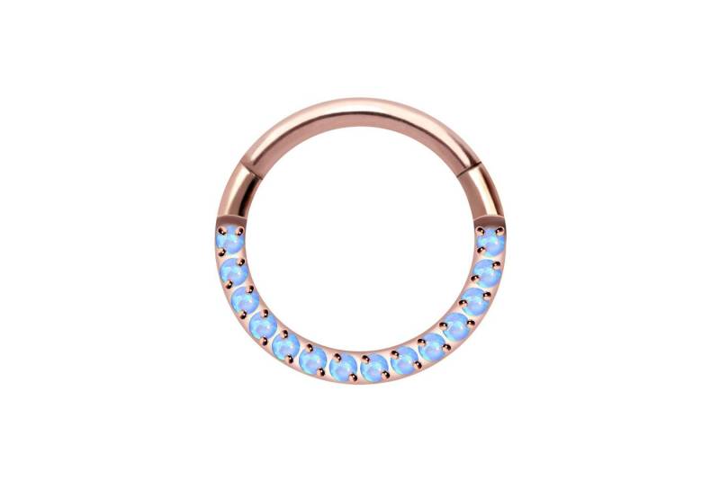 PIERCINGLINE Piercing-Set (Clicker, Titan Segmentring Clicker SYNTHETISCHE OPALE) von PIERCINGLINE