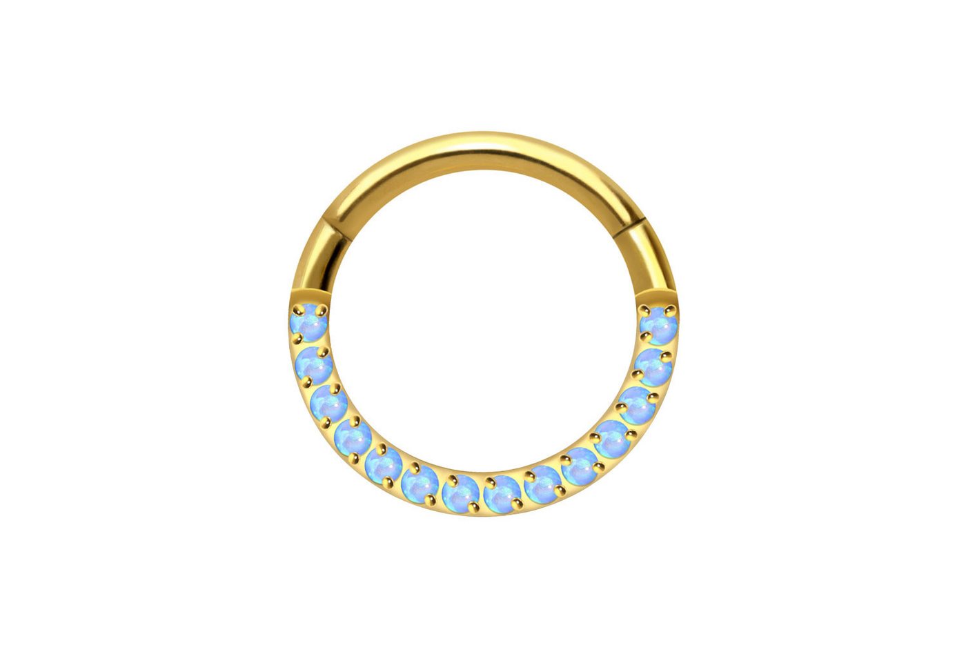 PIERCINGLINE Piercing-Set (Clicker, Titan Segmentring Clicker SYNTHETISCHE OPALE) von PIERCINGLINE