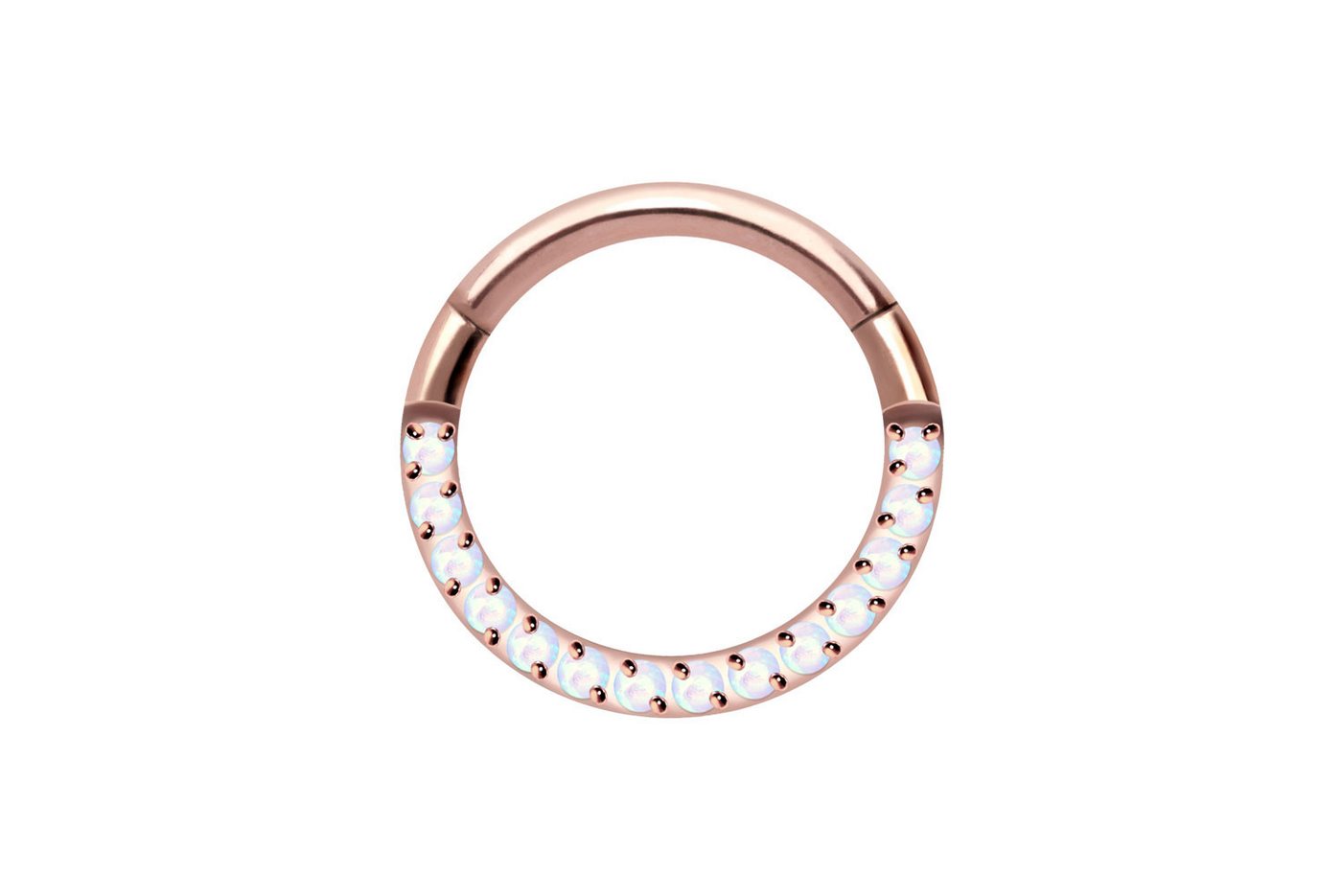 PIERCINGLINE Piercing-Set (Clicker, Titan Segmentring Clicker SYNTHETISCHE OPALE) von PIERCINGLINE