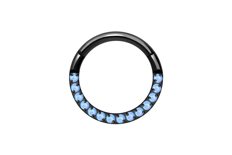 PIERCINGLINE Piercing-Set (Clicker, Titan Segmentring Clicker SYNTHETISCHE OPALE) von PIERCINGLINE