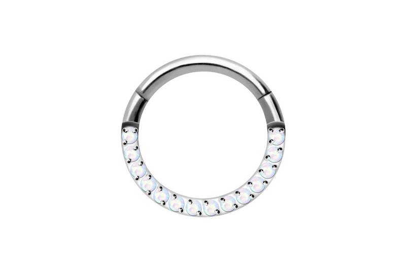PIERCINGLINE Piercing-Set (Clicker, Titan Segmentring Clicker SYNTHETISCHE OPALE) von PIERCINGLINE