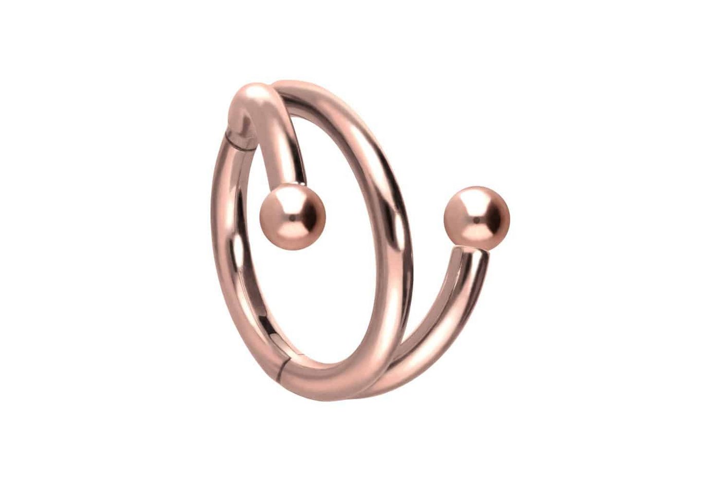 PIERCINGLINE Piercing-Set Titan Segmentring Clicker mit Innengewinde 3 RINGE + 2 KUGELN (Clicker / 1 Stk) von Piercingline