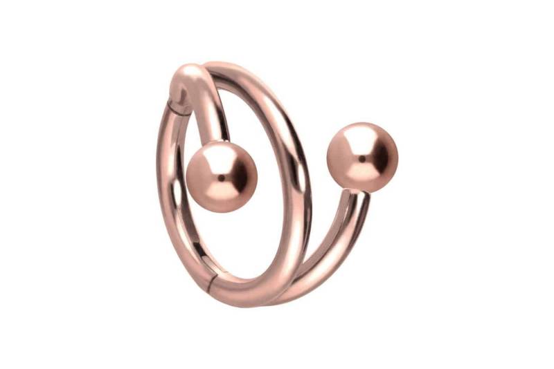 PIERCINGLINE Piercing-Set Titan Segmentring Clicker mit Innengewinde 3 RINGE + 2 KUGELN (Clicker / 1 Stk) von Piercingline
