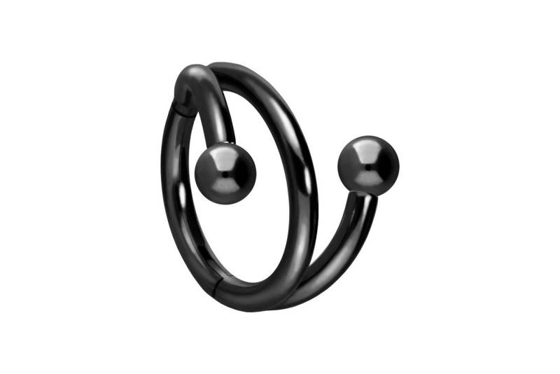 PIERCINGLINE Piercing-Set Titan Segmentring Clicker mit Innengewinde 3 RINGE + 2 KUGELN (Clicker / 1 Stk) von Piercingline