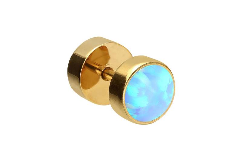 PIERCINGLINE Piercing-Set (Fake Plugs, Chirurgenstahl Fake Plug SYNTHETISCHER OPAL) von PIERCINGLINE