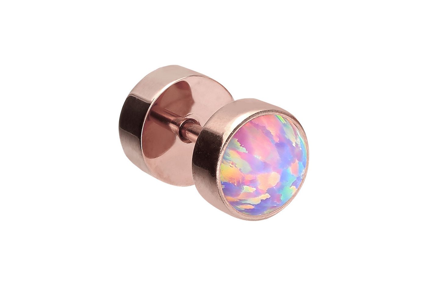 PIERCINGLINE Piercing-Set (Fake Plugs, Chirurgenstahl Fake Plug SYNTHETISCHER OPAL) von PIERCINGLINE