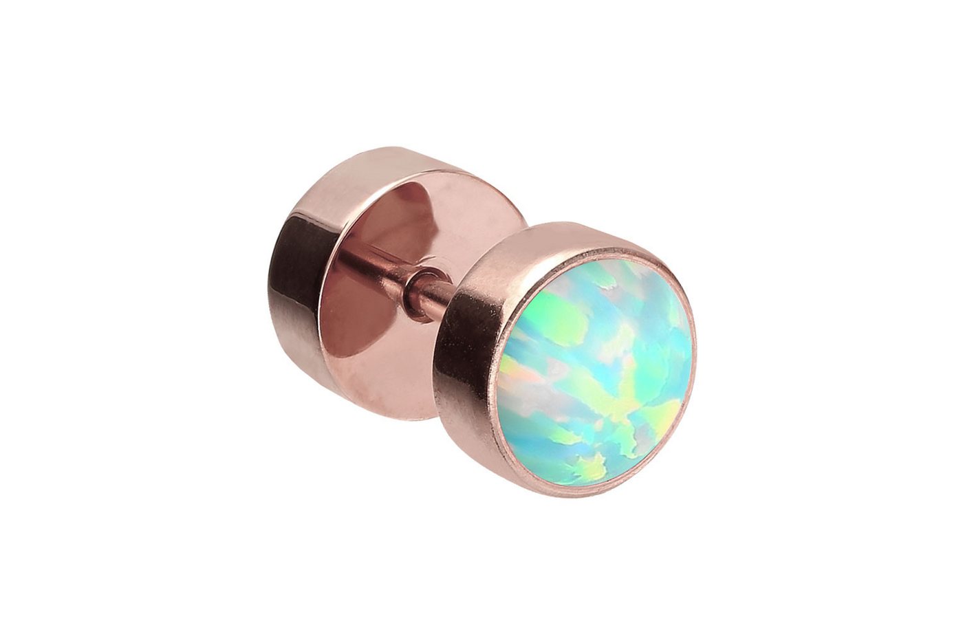 PIERCINGLINE Piercing-Set (Fake Plugs, Chirurgenstahl Fake Plug SYNTHETISCHER OPAL) von PIERCINGLINE