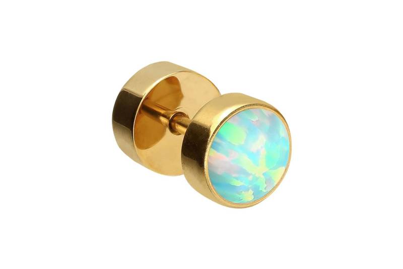 PIERCINGLINE Piercing-Set (Fake Plugs, Chirurgenstahl Fake Plug SYNTHETISCHER OPAL) von PIERCINGLINE