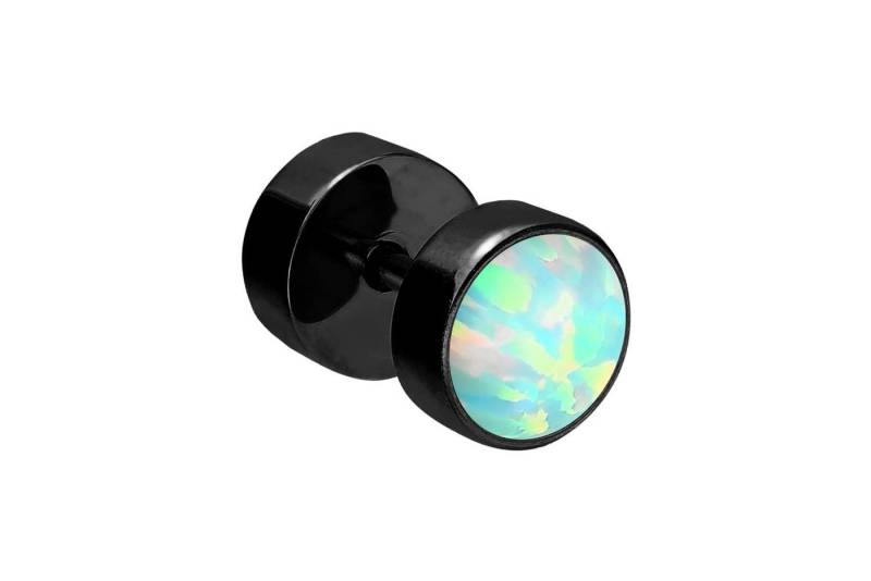 PIERCINGLINE Piercing-Set (Fake Plugs, Chirurgenstahl Fake Plug SYNTHETISCHER OPAL) von PIERCINGLINE