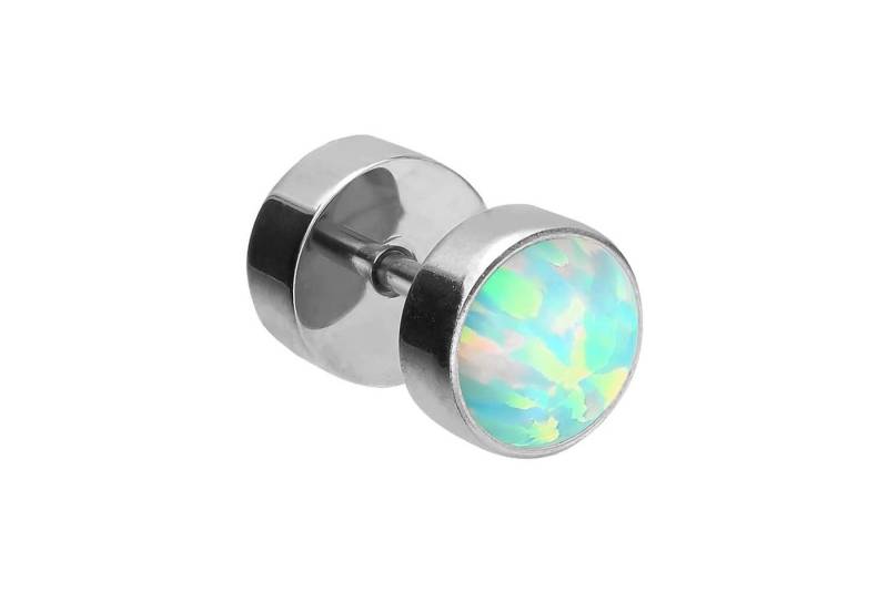 PIERCINGLINE Piercing-Set (Fake Plugs, Chirurgenstahl Fake Plug SYNTHETISCHER OPAL) von PIERCINGLINE