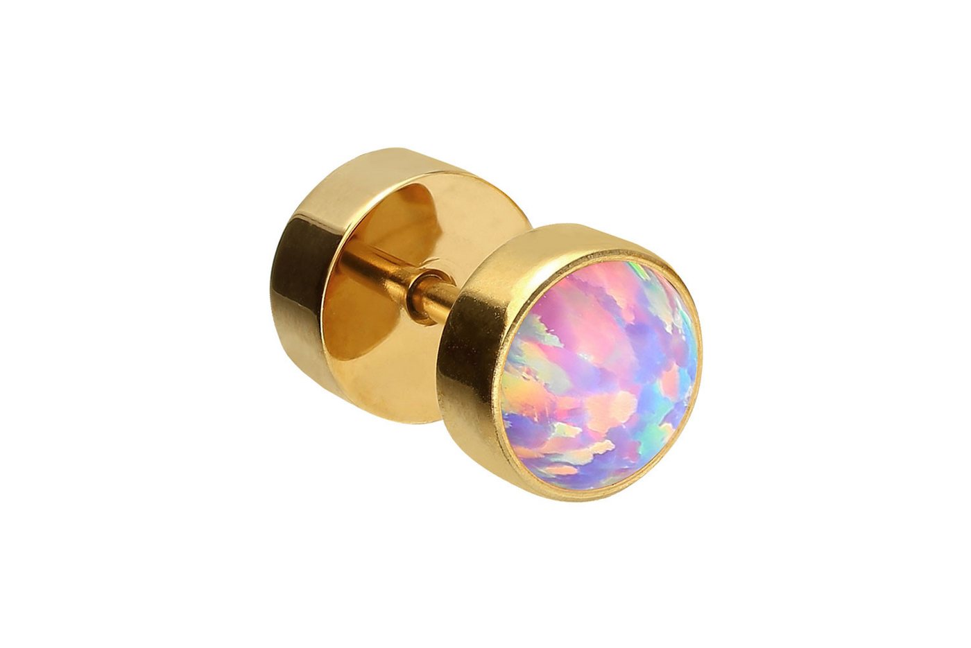 PIERCINGLINE Piercing-Set (Fake Plugs, Chirurgenstahl Fake Plug SYNTHETISCHER OPAL) von PIERCINGLINE