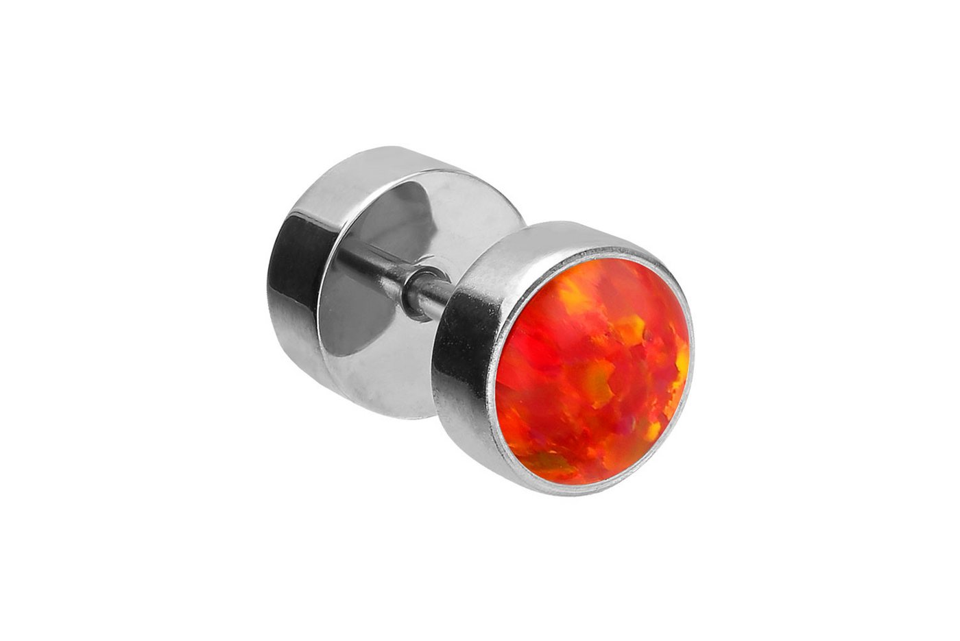 PIERCINGLINE Piercing-Set (Fake Plugs, Chirurgenstahl Fake Plug SYNTHETISCHER OPAL) von PIERCINGLINE