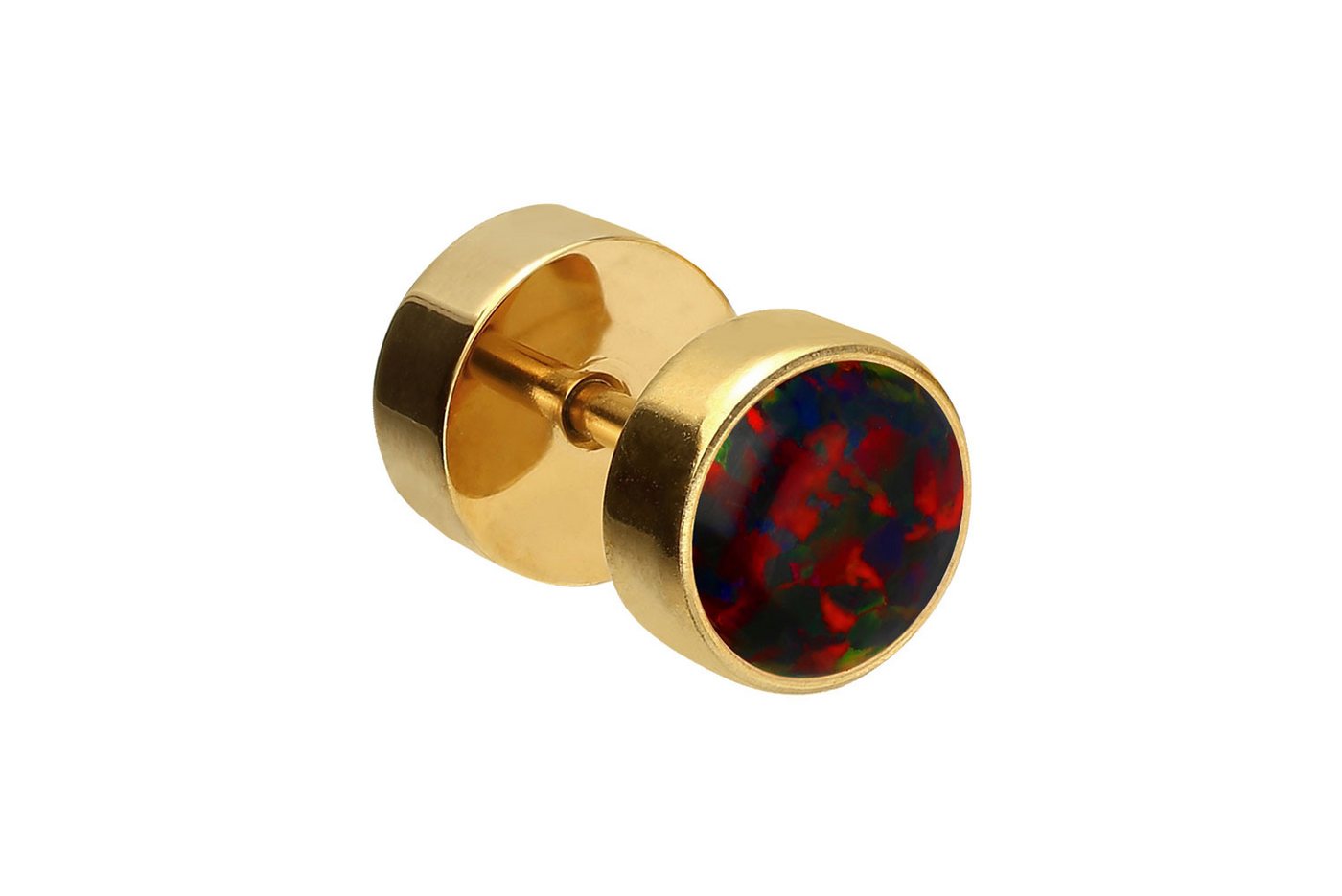 PIERCINGLINE Piercing-Set (Fake Plugs, Chirurgenstahl Fake Plug SYNTHETISCHER OPAL) von PIERCINGLINE