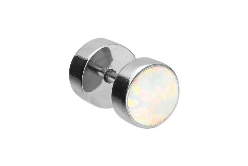 PIERCINGLINE Piercing-Set (Fake Plugs, Chirurgenstahl Fake Plug SYNTHETISCHER OPAL) von PIERCINGLINE