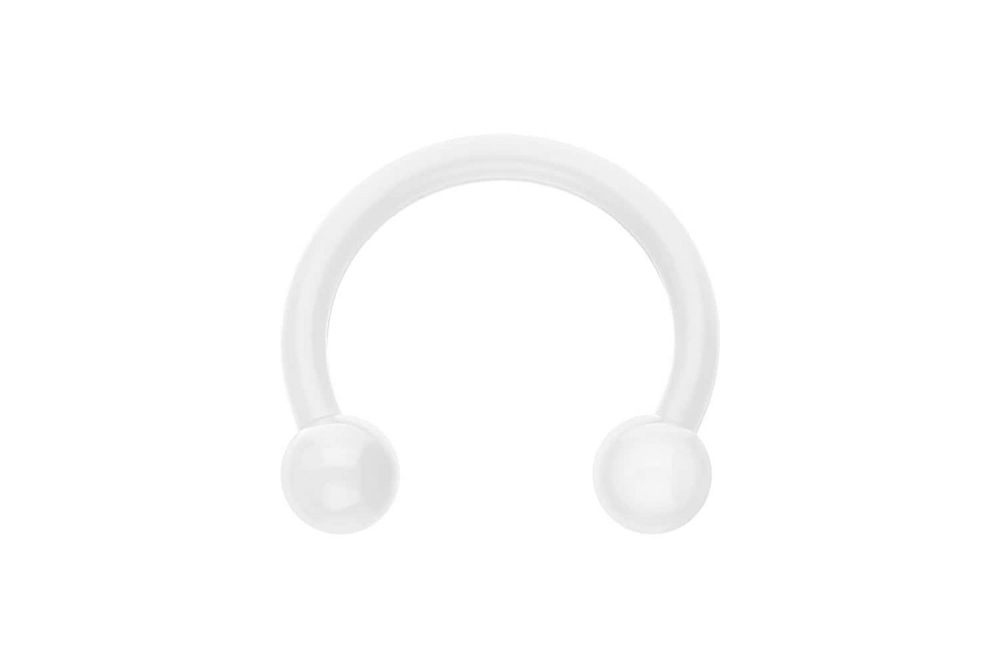 PIERCINGLINE Nasenpiercing Acryl Hufeisenring flexibel UNIFARBEN (Hufeisen-Ringe, 1-tlg) von PIERCINGLINE