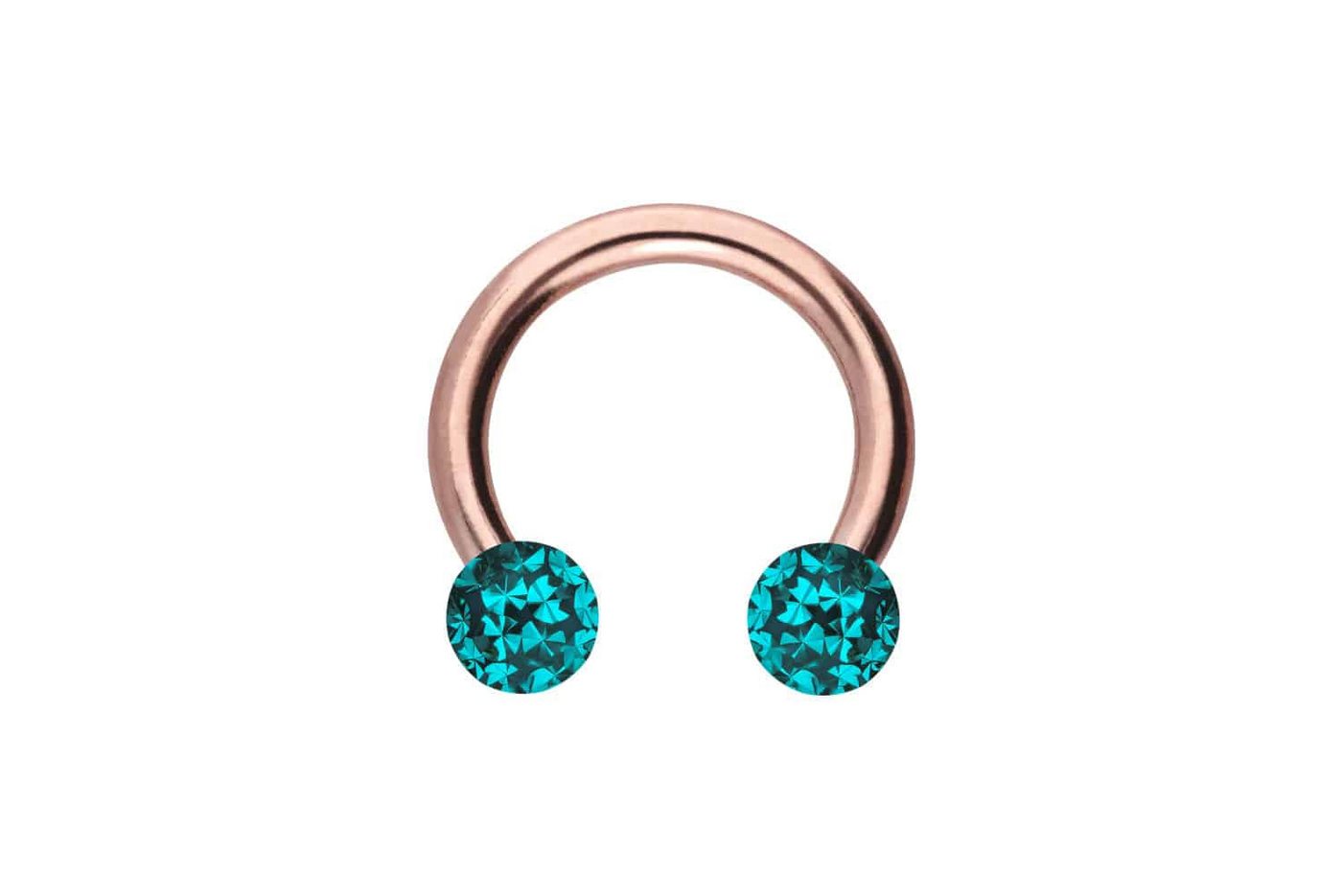 PIERCINGLINE Piercing-Set Chirurgenstahl Hufeisenring EPOXY-KUGELN (Hufeisen-Ringe / 1 Stk) von PIERCINGLINE