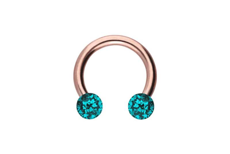 PIERCINGLINE Piercing-Set Chirurgenstahl Hufeisenring EPOXY-KUGELN (Hufeisen-Ringe / 1 Stk) von PIERCINGLINE