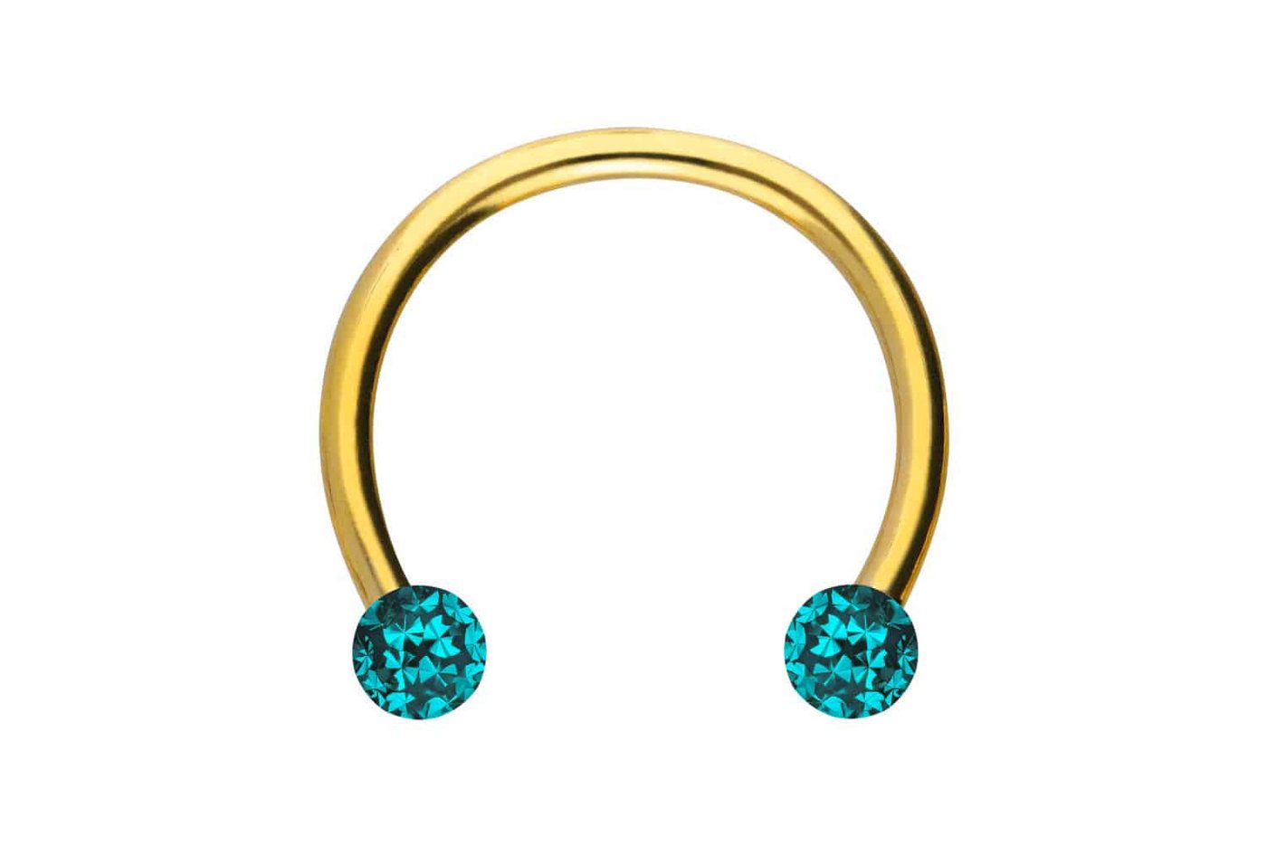 PIERCINGLINE Piercing-Set Chirurgenstahl Hufeisenring EPOXY-KUGELN (Hufeisen-Ringe / 1 Stk) von PIERCINGLINE