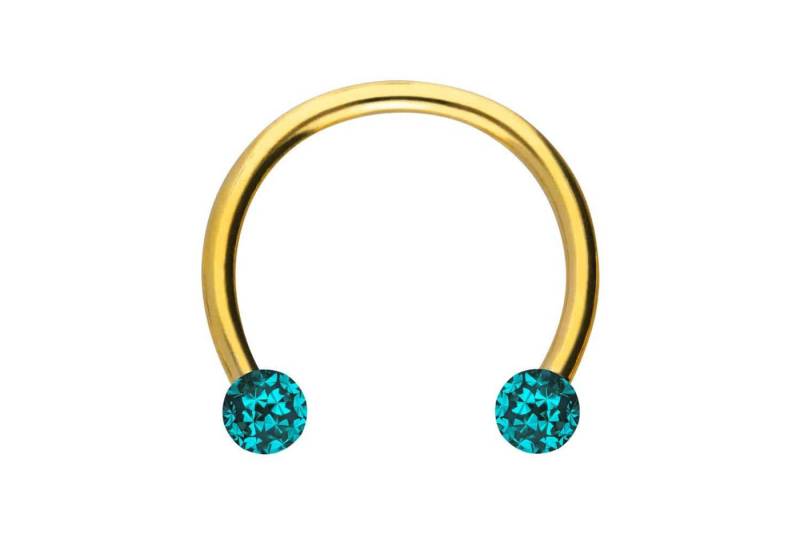 PIERCINGLINE Piercing-Set Chirurgenstahl Hufeisenring EPOXY-KUGELN (Hufeisen-Ringe / 1 Stk) von PIERCINGLINE