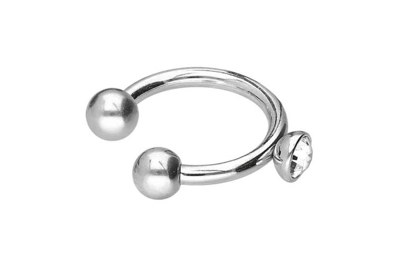 PIERCINGLINE Piercing-Set (Hufeisen-Ringe, Chirurgenstahl Hufeisenring KRISTALL) von PIERCINGLINE