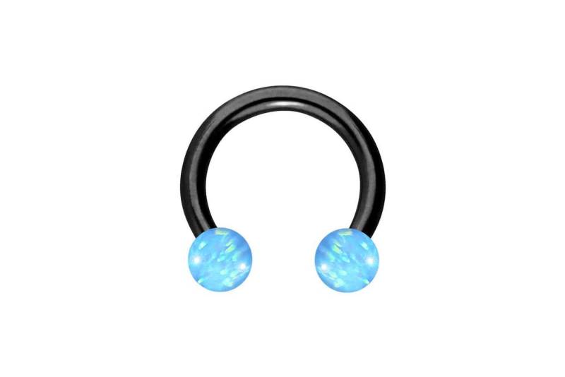 PIERCINGLINE Piercing-Set Chirurgenstahl Hufeisenring SYNTHETISCHE OPALE (Hufeisen-Ringe / 1 Stk) von PIERCINGLINE