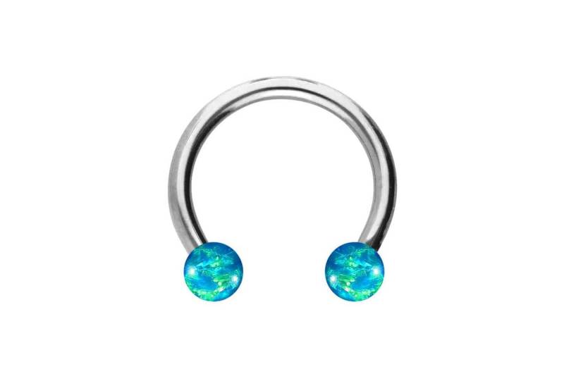 PIERCINGLINE Piercing-Set (Hufeisen-Ringe, Chirurgenstahl Hufeisenring SYNTHETISCHE OPALE) von PIERCINGLINE