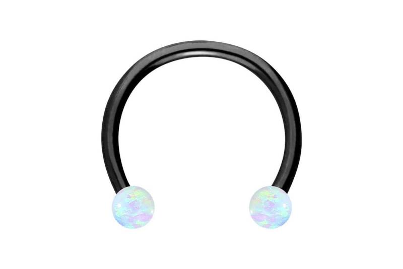 PIERCINGLINE Piercing-Set (Hufeisen-Ringe, Chirurgenstahl Hufeisenring SYNTHETISCHE OPALE) von PIERCINGLINE