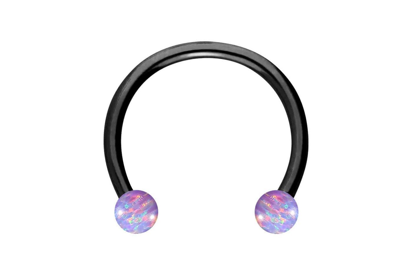 PIERCINGLINE Piercing-Set (Hufeisen-Ringe, Chirurgenstahl Hufeisenring SYNTHETISCHE OPALE) von PIERCINGLINE