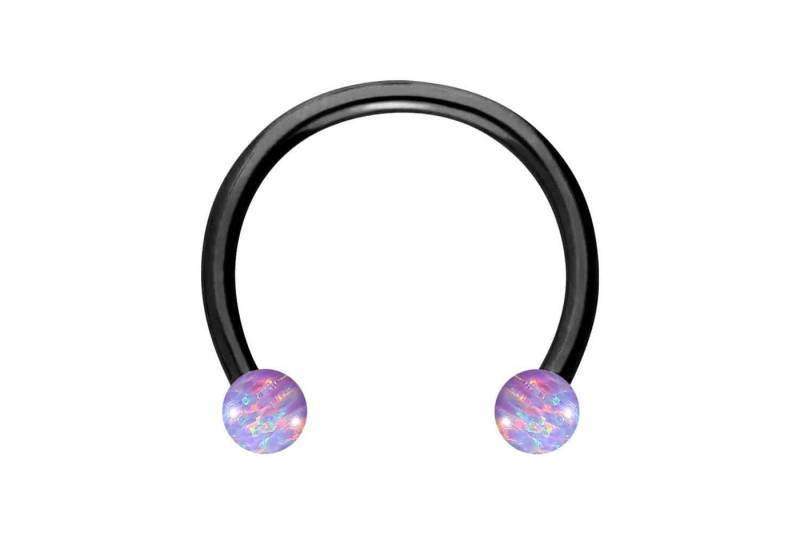 PIERCINGLINE Piercing-Set (Hufeisen-Ringe, Chirurgenstahl Hufeisenring SYNTHETISCHE OPALE) von PIERCINGLINE