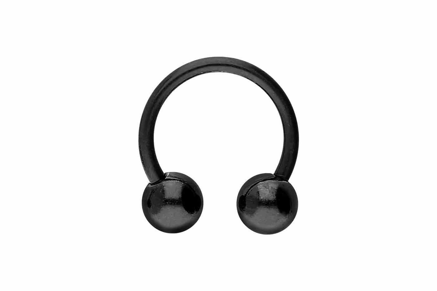 PIERCINGLINE Nasenpiercing PTFE Hufeisenring + Titan-Kugeln (Hufeisen-Ringe, 1-tlg) von PIERCINGLINE