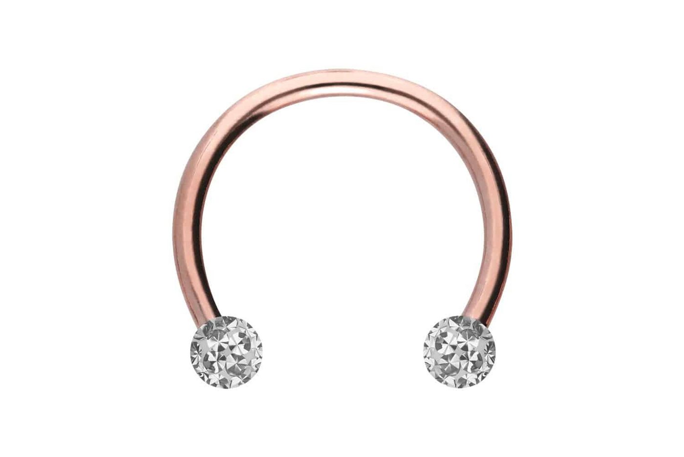 PIERCINGLINE Piercing-Set Titan Hufeisenring EPOXY-KUGELN (Hufeisen-Ringe / 1 Stk) von PIERCINGLINE