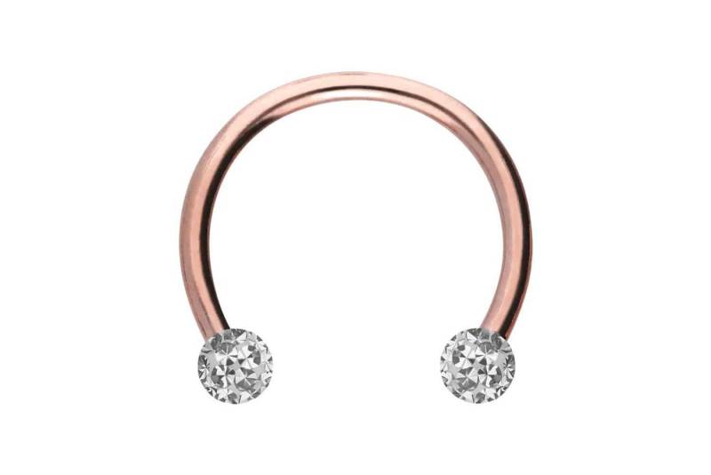 PIERCINGLINE Piercing-Set Titan Hufeisenring EPOXY-KUGELN (Hufeisen-Ringe / 1 Stk) von PIERCINGLINE