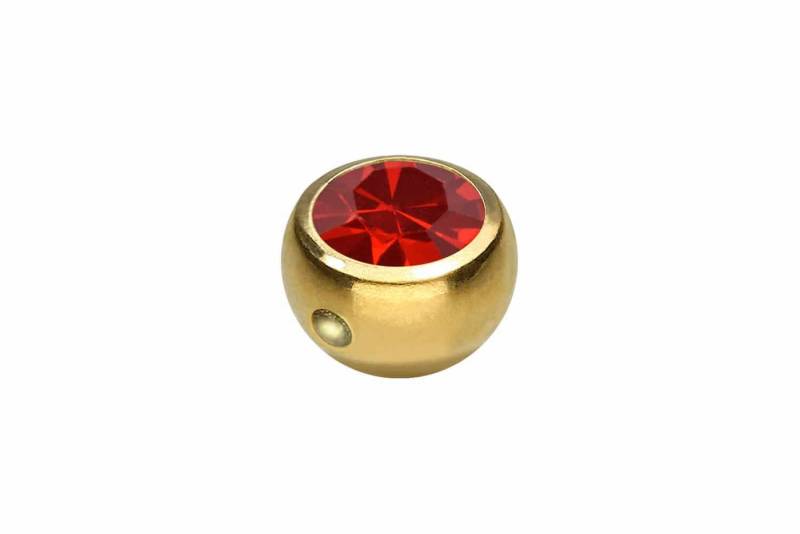 PIERCINGLINE Piercing-Set Chirurgenstahl Klemmkugel KRISTALL (Klemm-Aufsätze / 1 Stk) von PIERCINGLINE
