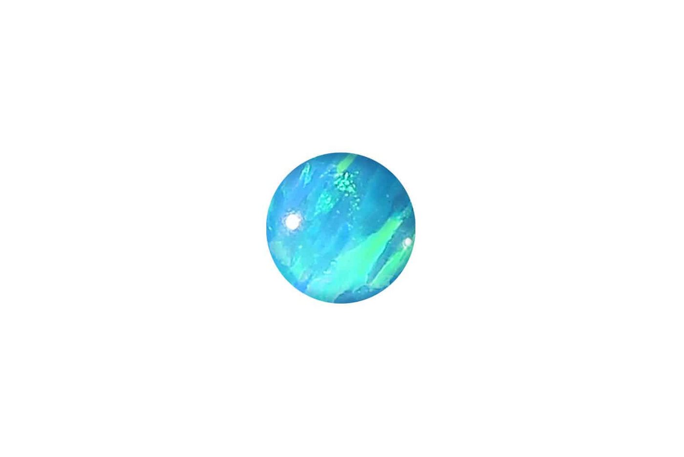 PIERCINGLINE Piercing-Set Synthetischer Opal Klemmkugel (Klemm-Aufsätze / 1 Stk) von PIERCINGLINE