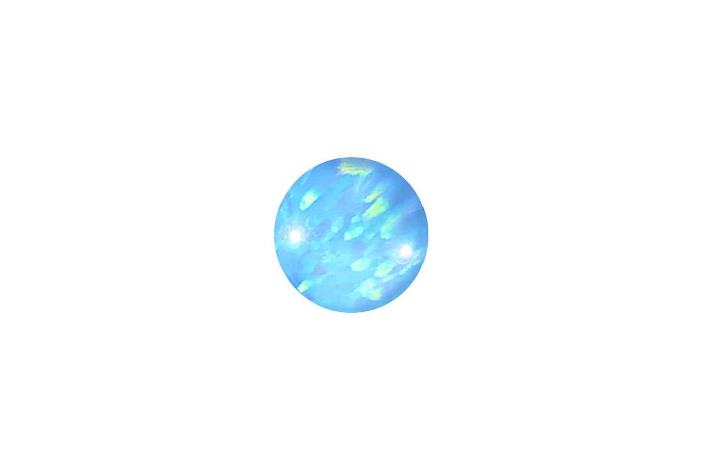 PIERCINGLINE Piercing-Set Synthetischer Opal Klemmkugel (Klemm-Aufsätze / 1 Stk) von PIERCINGLINE