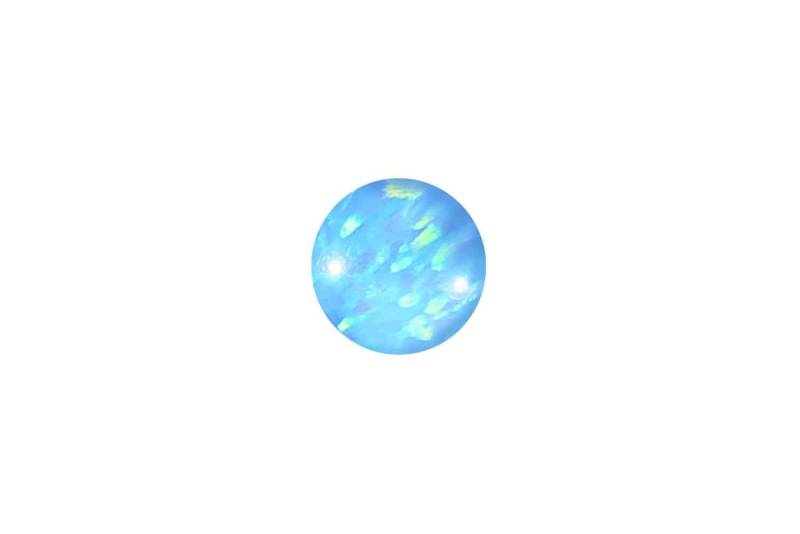 PIERCINGLINE Piercing-Set Synthetischer Opal Klemmkugel (Klemm-Aufsätze / 1 Stk) von PIERCINGLINE
