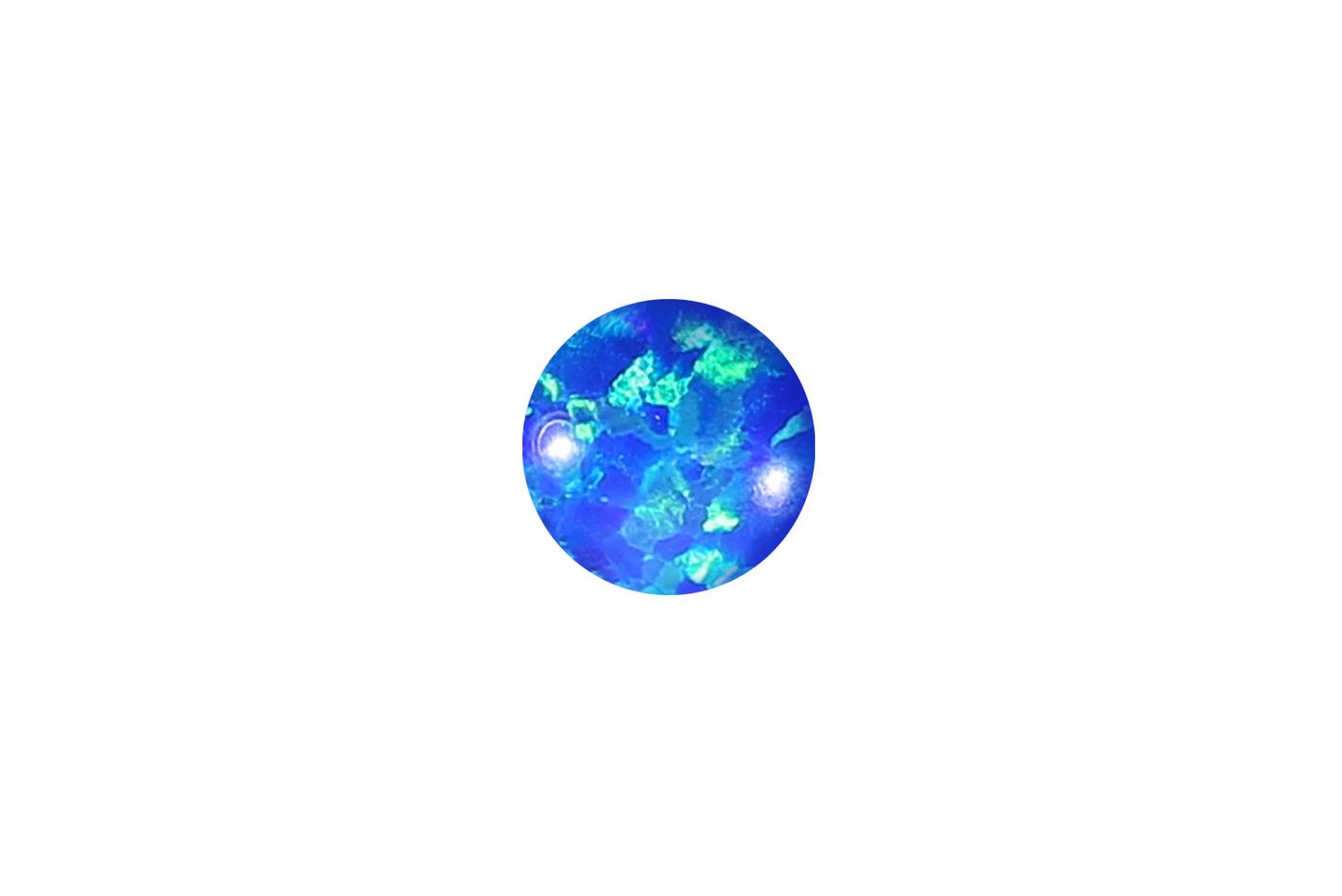 PIERCINGLINE Piercing-Set Synthetischer Opal Klemmkugel (Klemm-Aufsätze / 1 Stk) von PIERCINGLINE