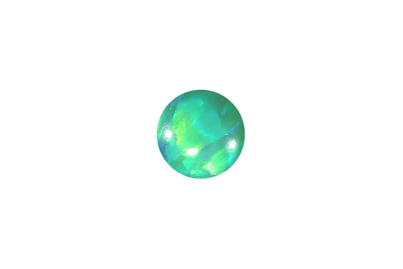 PIERCINGLINE Piercing-Set Synthetischer Opal Klemmkugel (Klemm-Aufsätze / 1 Stk) von PIERCINGLINE