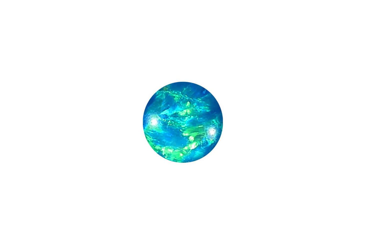 PIERCINGLINE Piercing-Set Synthetischer Opal Klemmkugel (Klemm-Aufsätze / 1 Stk) von PIERCINGLINE