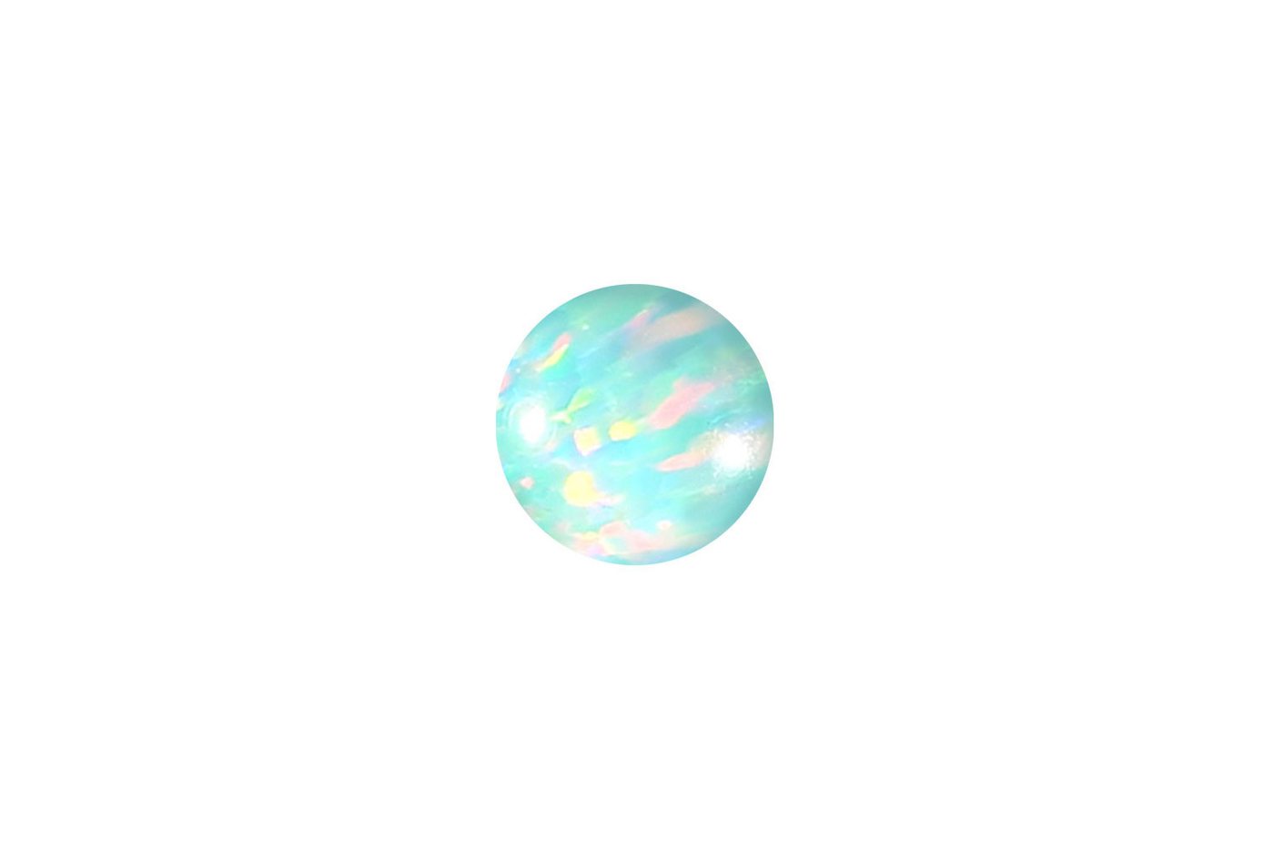 PIERCINGLINE Piercing-Set Synthetischer Opal Klemmkugel (Klemm-Aufsätze / 1 Stk) von PIERCINGLINE