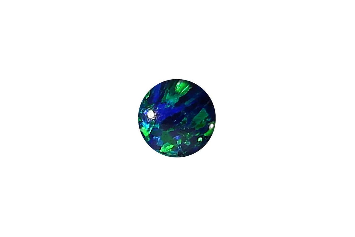 PIERCINGLINE Piercing-Set Synthetischer Opal Klemmkugel (Klemm-Aufsätze / 1 Stk) von PIERCINGLINE