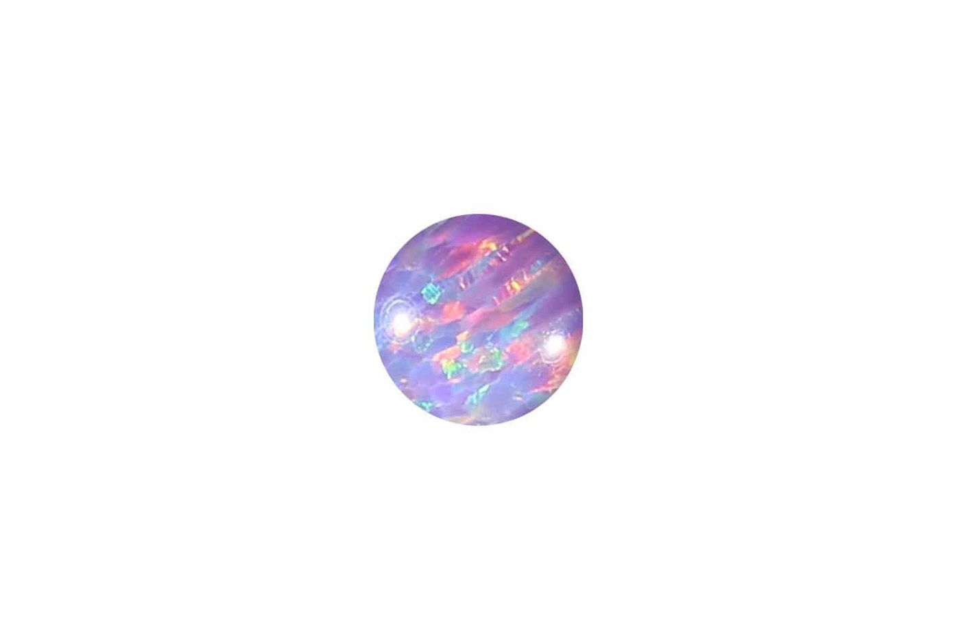 PIERCINGLINE Piercing-Set Synthetischer Opal Klemmkugel (Klemm-Aufsätze / 1 Stk) von PIERCINGLINE