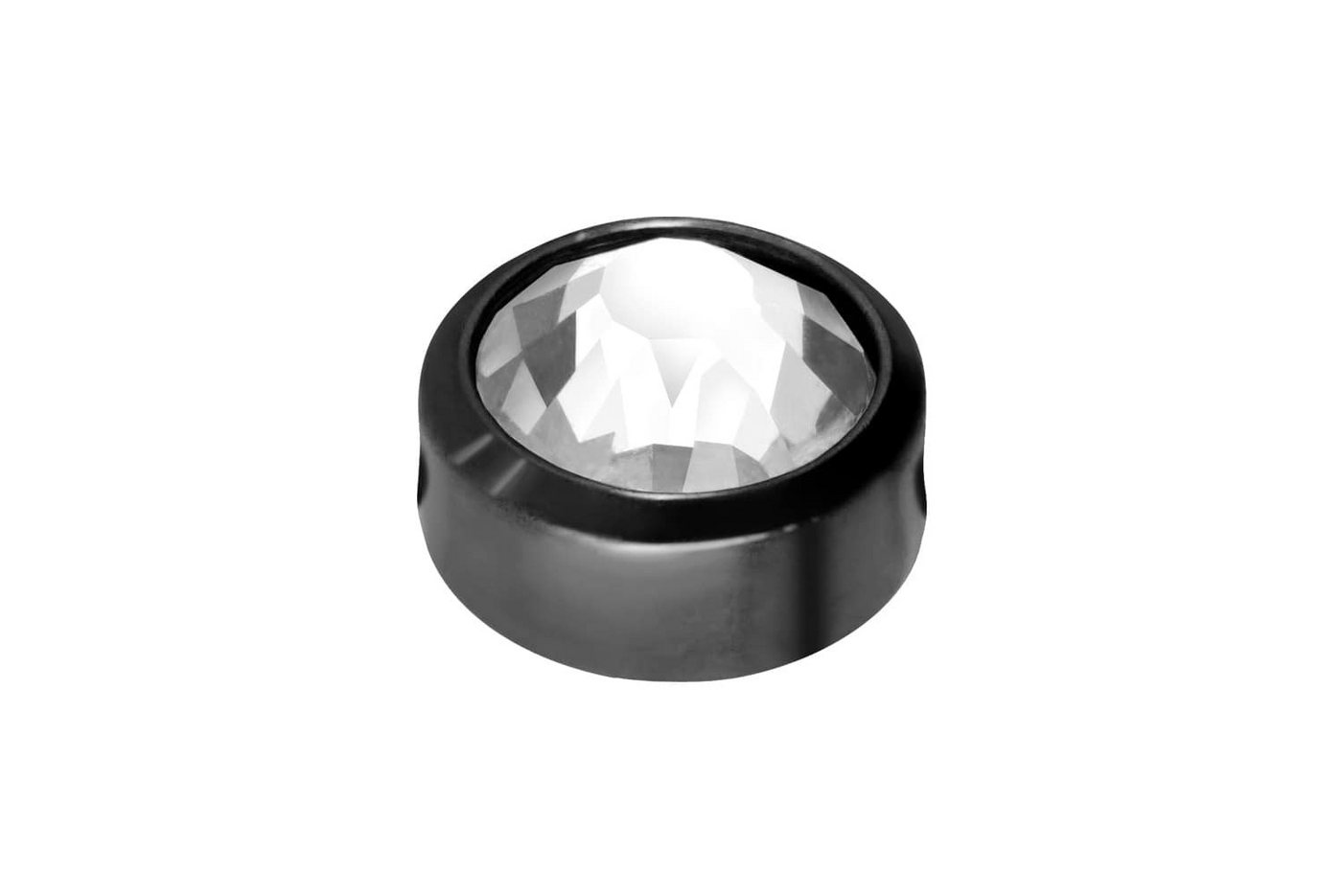 PIERCINGLINE Piercing-Set Titan Klemmdisc KRISTALL (Klemm-Aufsätze / 1 Stk) von PIERCINGLINE