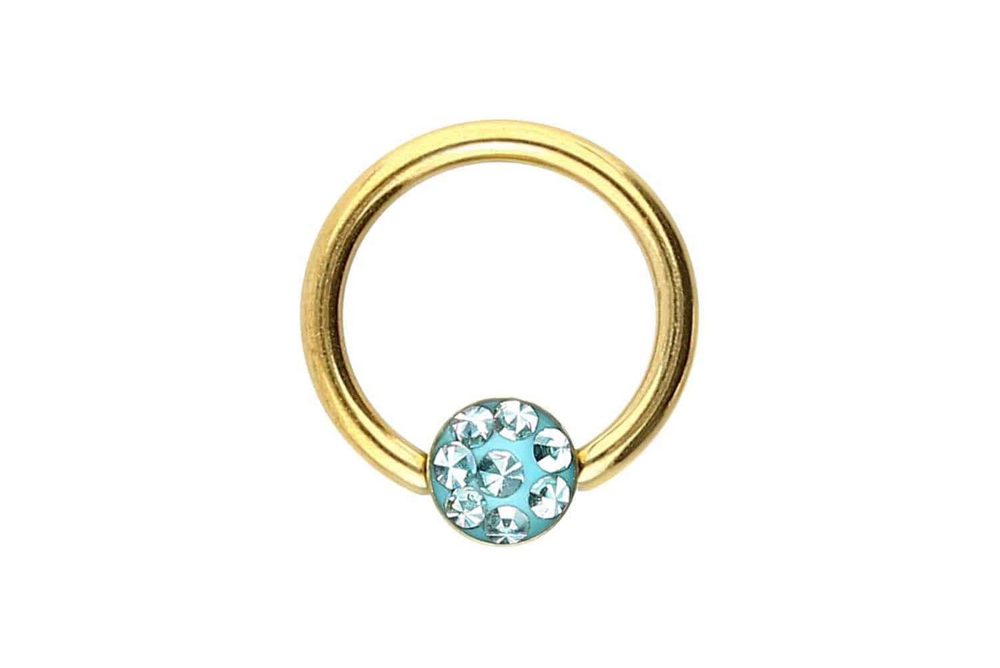 PIERCINGLINE Piercing-Set Chirurgenstahl Klemmkugelring EPOXY-DISC (Klemm-Ringe / 1 Stk) von PIERCINGLINE