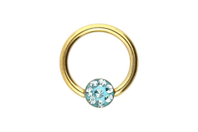PIERCINGLINE Piercing-Set Chirurgenstahl Klemmkugelring EPOXY-DISC (Klemm-Ringe / 1 Stk) von PIERCINGLINE