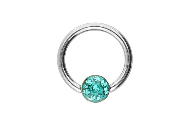 PIERCINGLINE Nasenpiercing Chirurgenstahl Klemmkugelring EPOXY-DISC (Klemm-Ringe, 1-tlg) von PIERCINGLINE