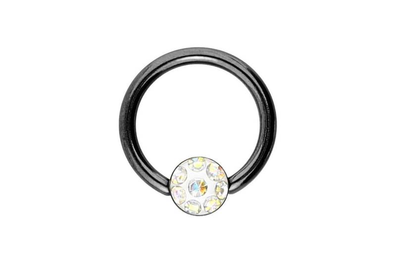 PIERCINGLINE Nasenpiercing Chirurgenstahl Klemmkugelring EPOXY-DISC (Klemm-Ringe, 1-tlg) von PIERCINGLINE