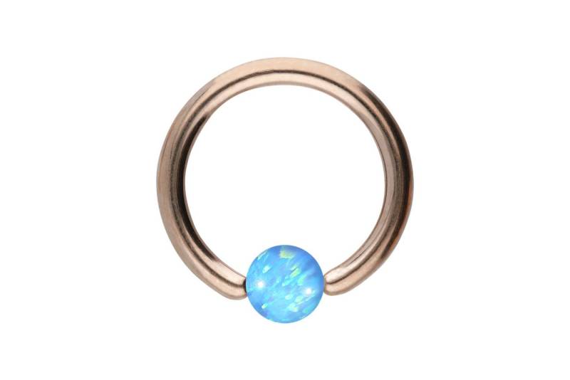 PIERCINGLINE Piercing-Set (Klemm-Ringe, Chirurgenstahl Klemmkugelring SYNTHETISCHER OPAL) von PIERCINGLINE