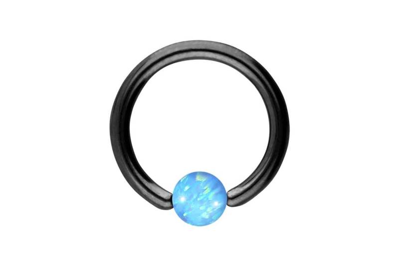 PIERCINGLINE Piercing-Set (Klemm-Ringe, Chirurgenstahl Klemmkugelring SYNTHETISCHER OPAL) von PIERCINGLINE
